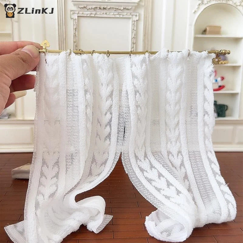 ▶1 Piece Dollhouse Removable Metal Curtain Rod Miniature Model Children Handmade Toy Doll Accessories Zpaxo