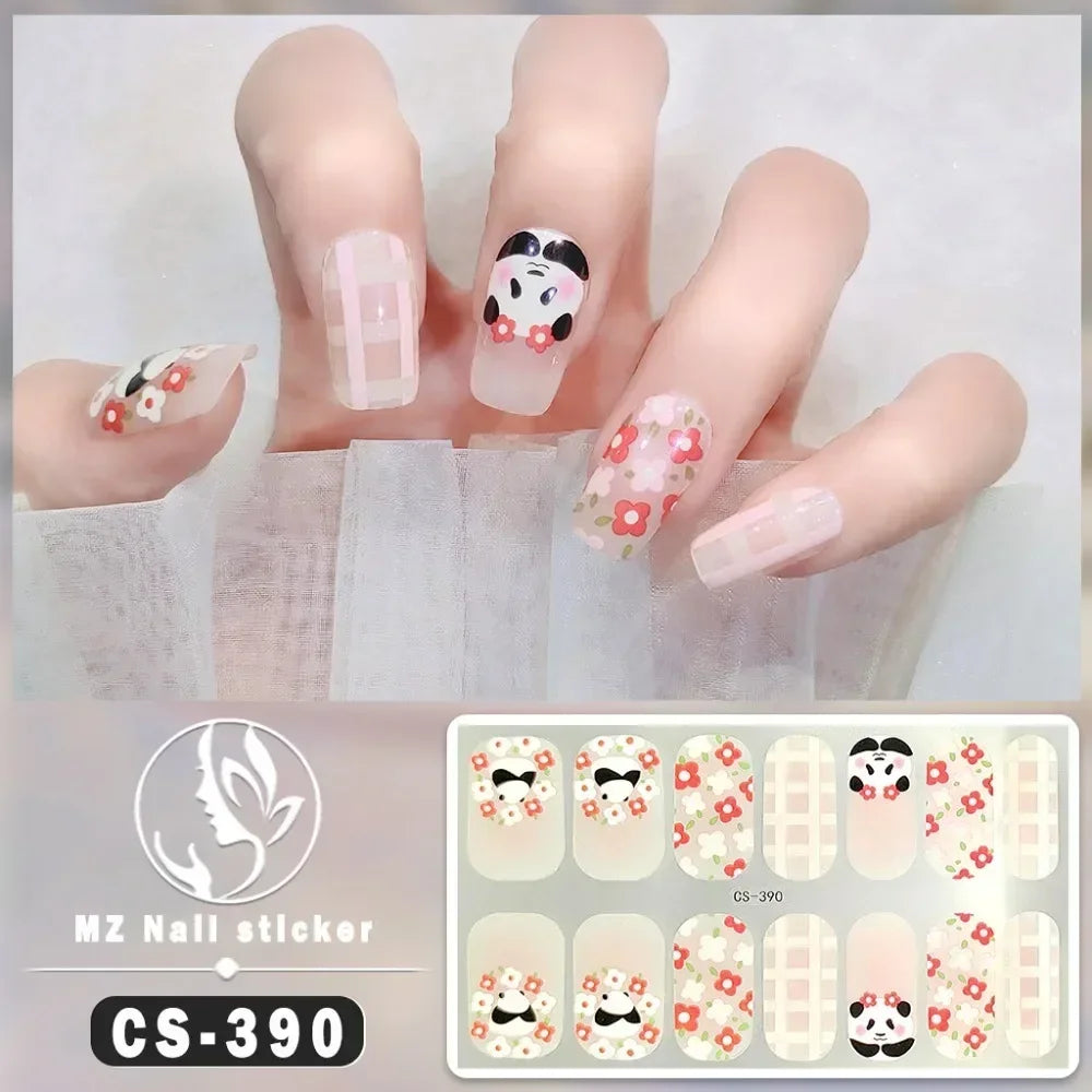 Baking Free Fashionable Nail Art Stickers Collection Manicure DIY Nail Polish Strips Wraps for Party Decor Zpaxo CS-390