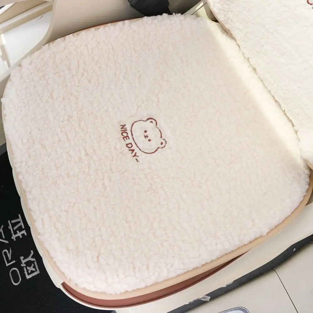 Furry Anti Slip Car Warm Seat Cushion Soft Universal Winter Cartoon Zpaxo