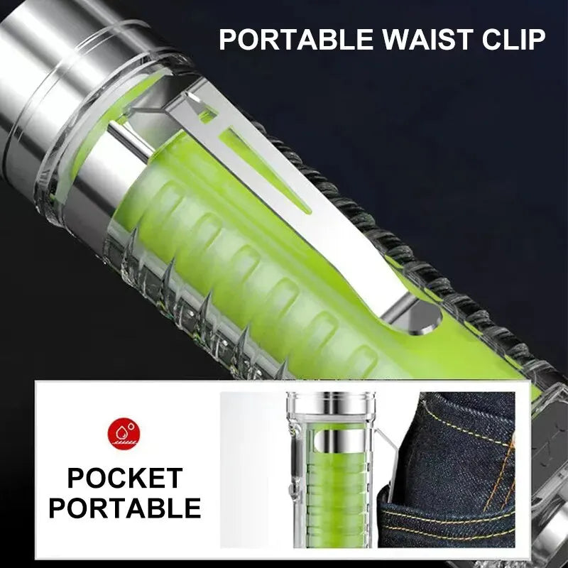 Mini USB-C LED Keychain Flashlight with UV Light & Tail Magnet LED Keychain Flashlight Zpaxo