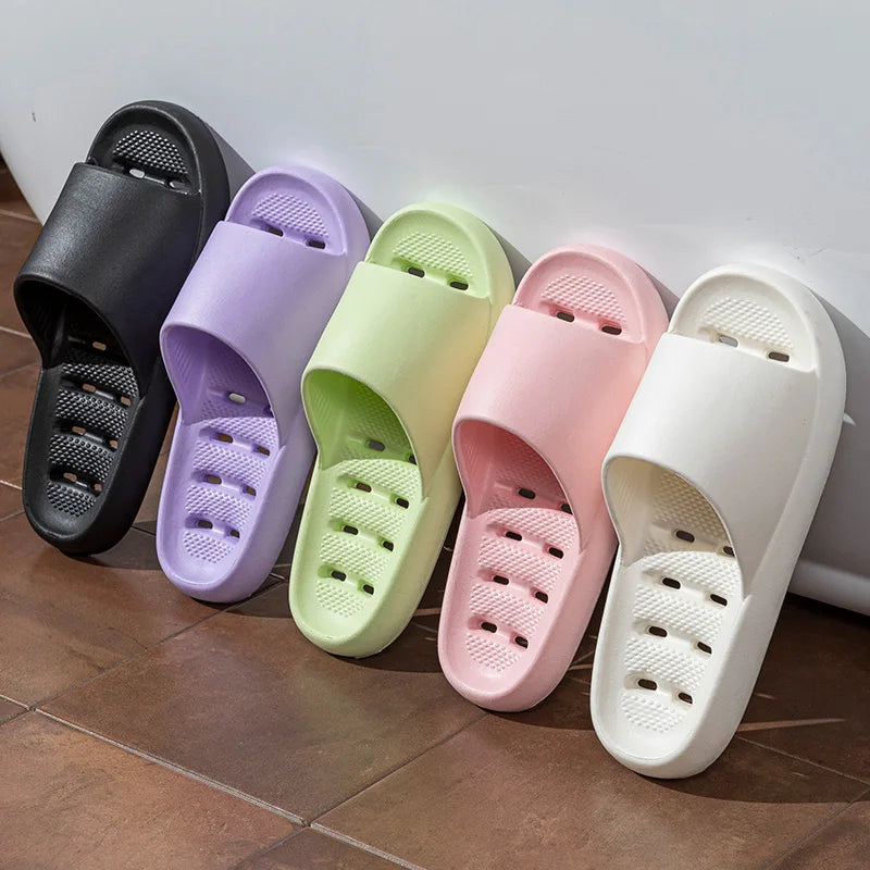 Summer Non Slip Shower Slippers Women Men Indoor Soft EVA Quick