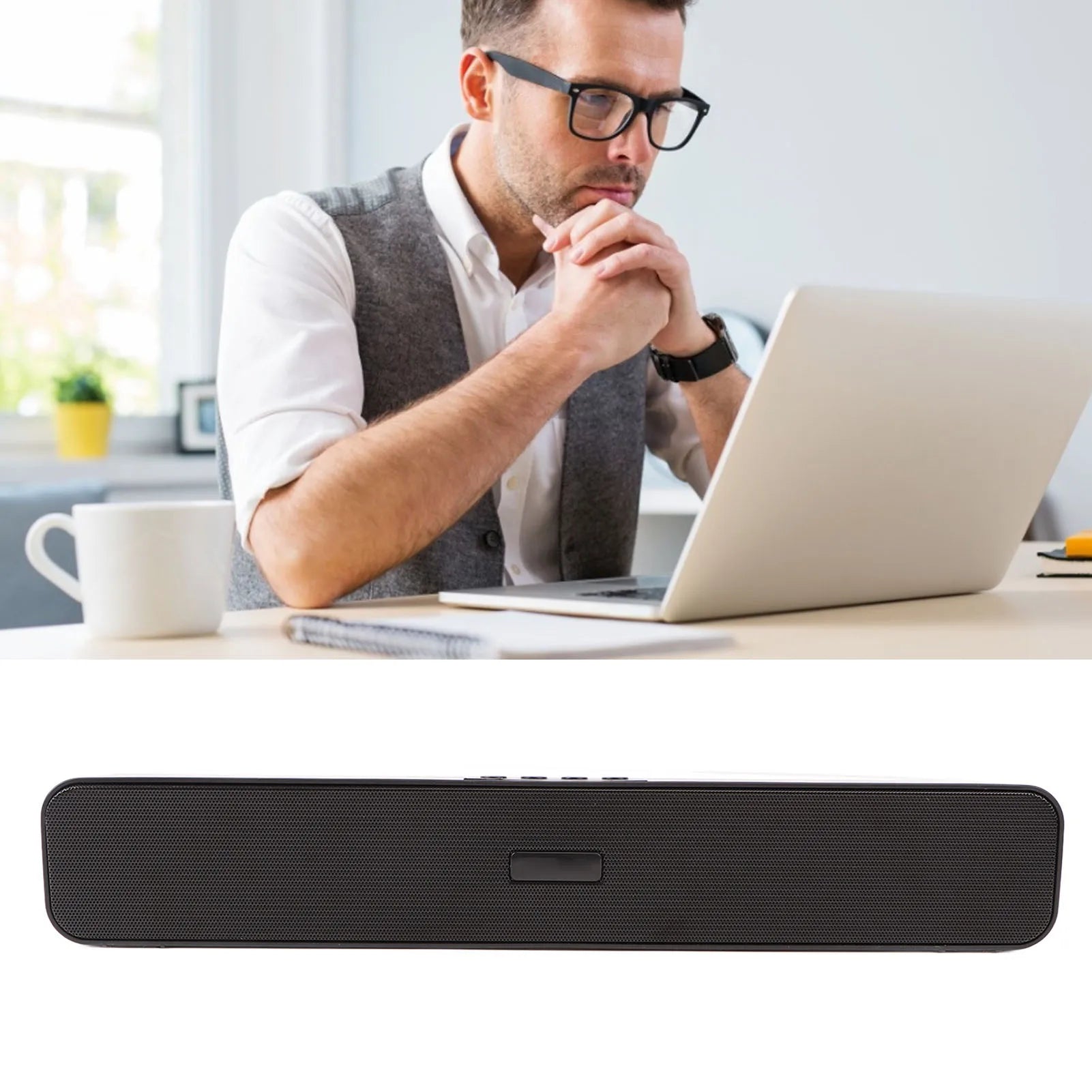 Bluetooth Soundbar Wireless 5 Playback Modes Noise Reduction Surround
