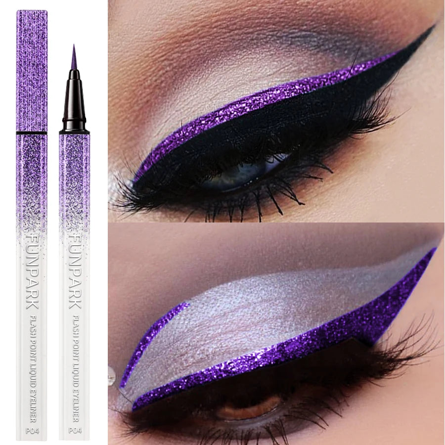 Purple Fine Liquid Eyeliner Waterproof Long Lasting Eye Pen