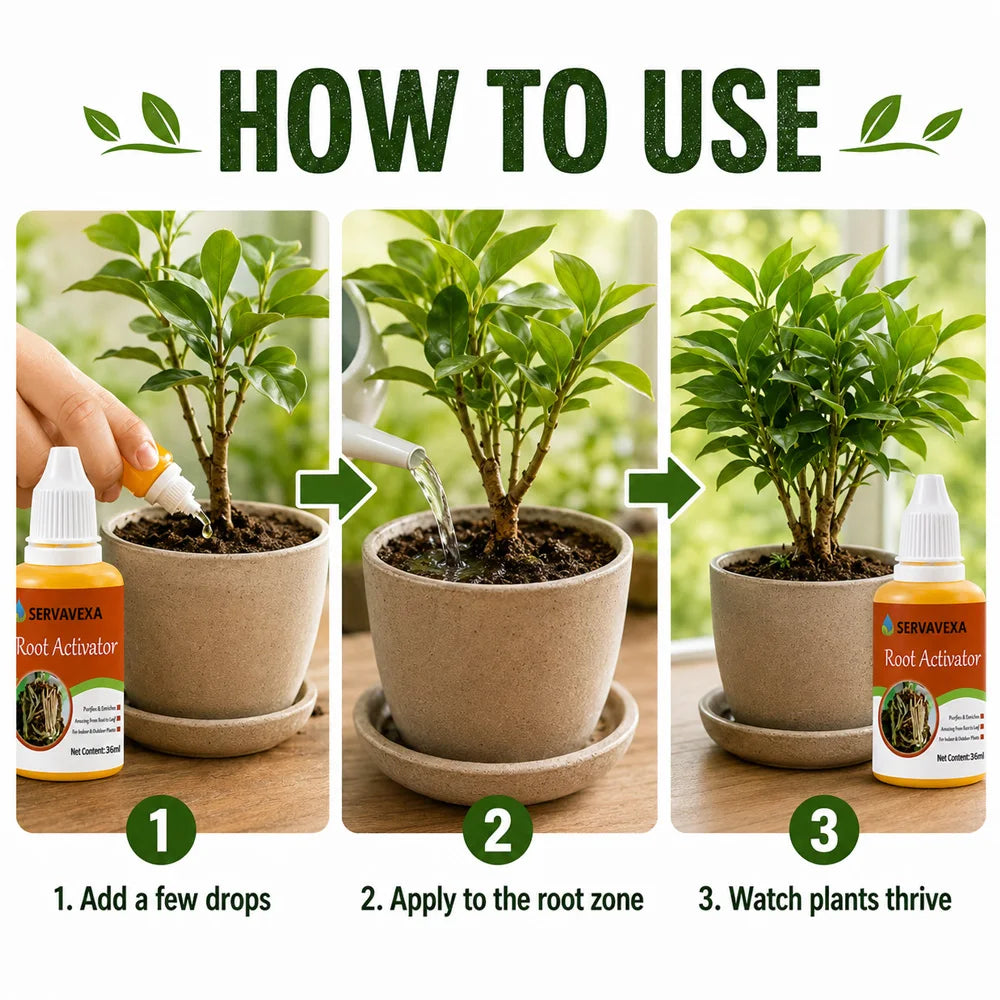 SERLAVEXA Plant Root Stimulator Liquid Nutrient Growth Enhancer for Cuttings Propagation Flower Transplanting Bonsai Care 36ml Zpaxo