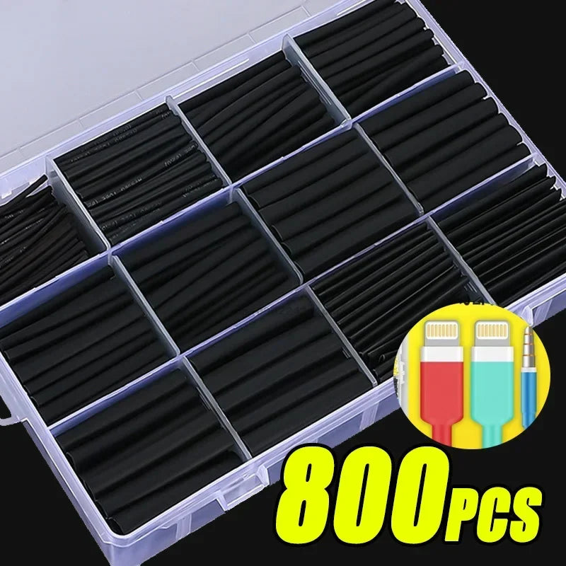 Shrinking Heat Shrinkable Tubing 2:1 Polyolefin Tube Sleeve Wrap Wire Set Multi-Color Cable Protection Thermoresistant Tubing Zpaxo