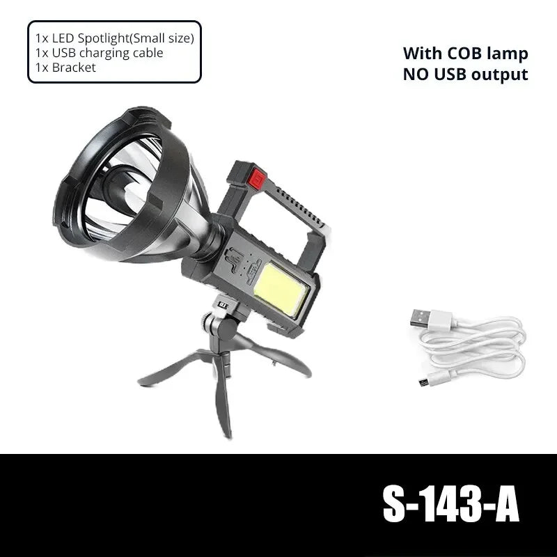 ESMARTER USB Rechargeable LED Spotlight Flashlight – Waterproof