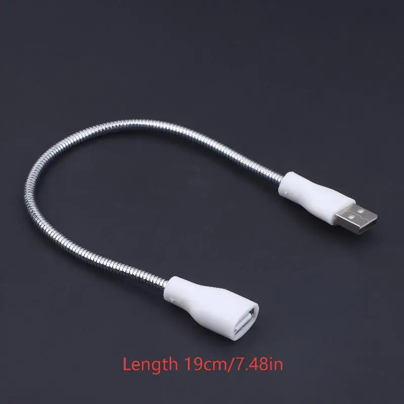 Flexible Metal USB Power Cable – LED Light & Fan Adapter USB Power Cable Zpaxo 5PCS