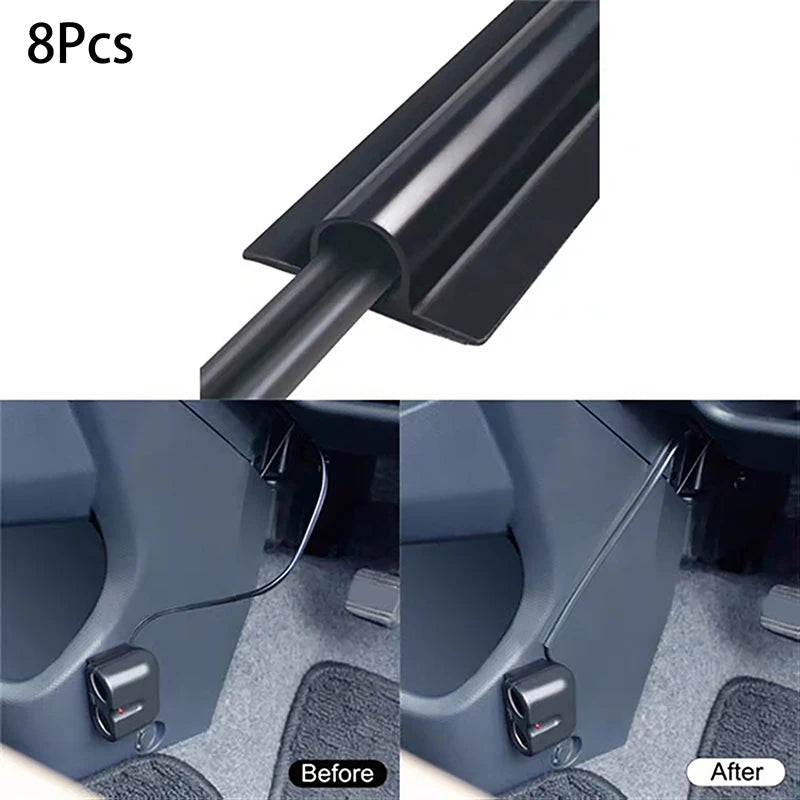 8-Pack Car Cable Wire Cover Clips & Interior Wire Organizers