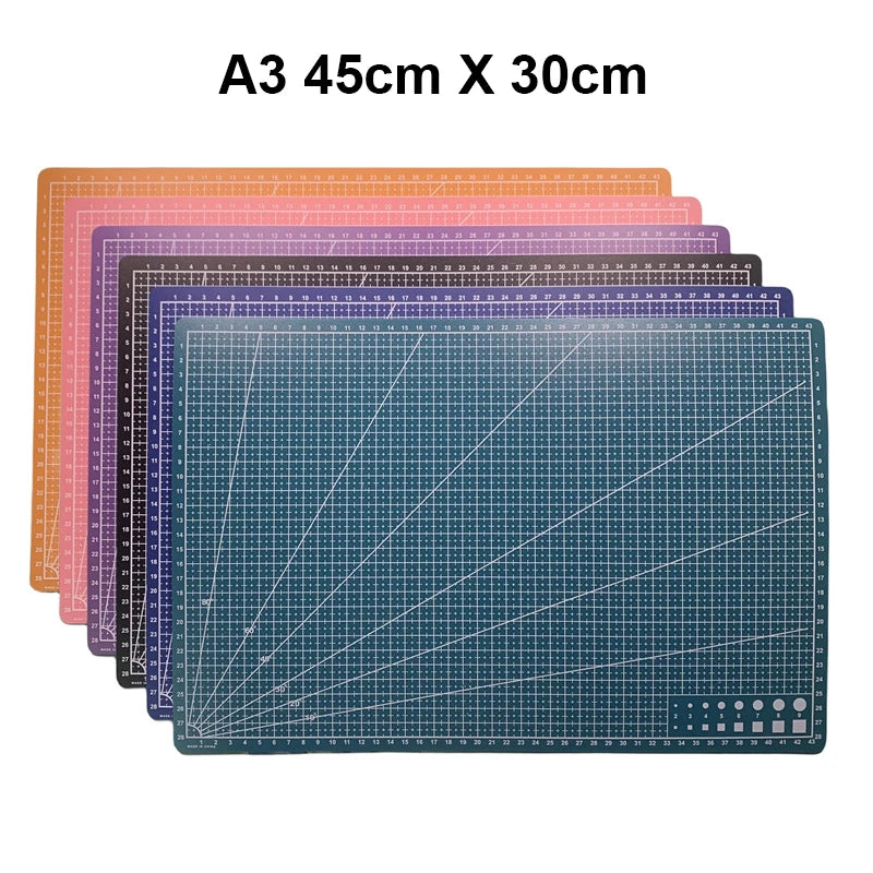 A3/A4/A5 Multifunctional Craft Cutting Pad PVC Table Pad Leather Process Anti Cutting Single-Sided Carving DIY Self-Healing Pad Zpaxo