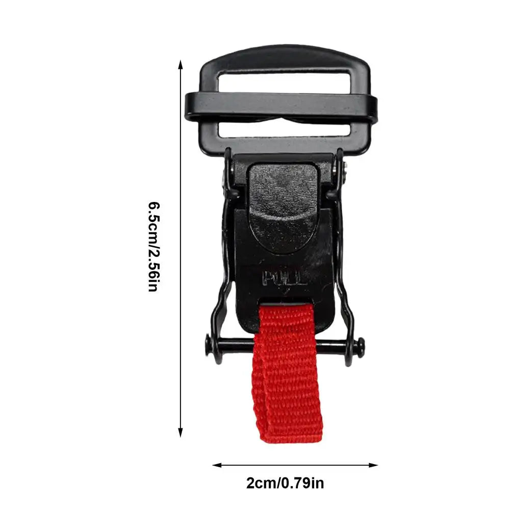 Motorcycle Helmet Buckle Plastic Aluminum Alloy Quick Release Rally Zpaxo Black