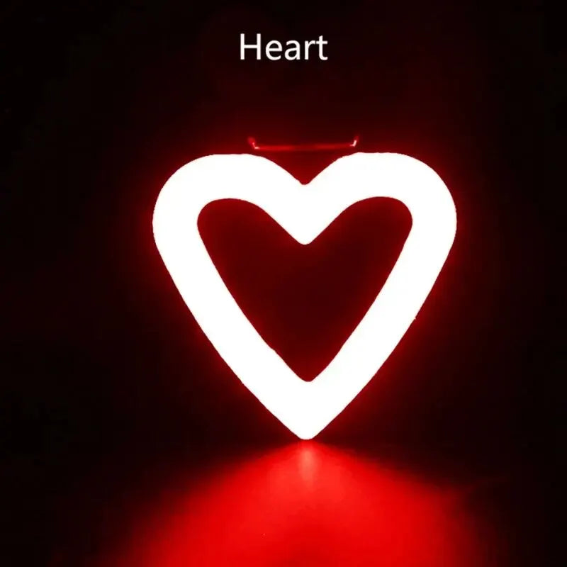 Bicycle Taillight USB Rechargeable Multi Lighting Modes Led Bike Seatpost Light Flash Tail Rear Lights for Mtb Bike Accesseries Zpaxo Heart
