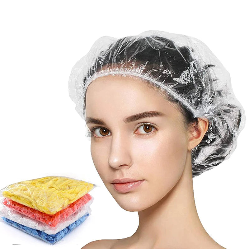 Disposable Shower Cap Head Cover High-pressure Transparent Strip PE