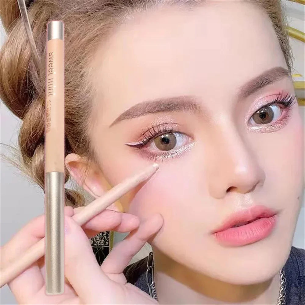 Sweet Mint Lying Silkworm Pencil Galaxy Glitter Eyeshadow Pen Long-lasting Waterproof Shiny Eyeliner Outline Pen Stick Makeup Zpaxo