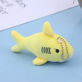 Cute Cartoon Stuffed Plush Shark Pendant Key Chain Ring Doll Toys Zpaxo Yellow