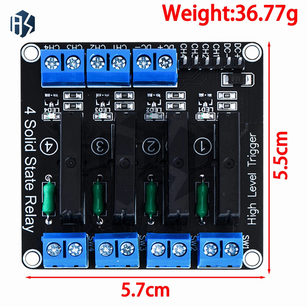 5V Relay 1 2 4 8 Channel SSR Low Level Solid State Module 250V 2A Zpaxo