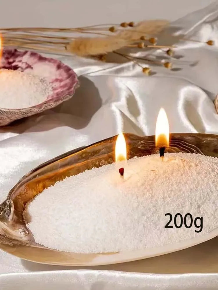 100/200G Sand Wax Ice Flower Wax Wholesale DIY Scented Candle Making Supplies Snowflake Wax Pearl Wax Sand Painting Materials Zpaxo 200G