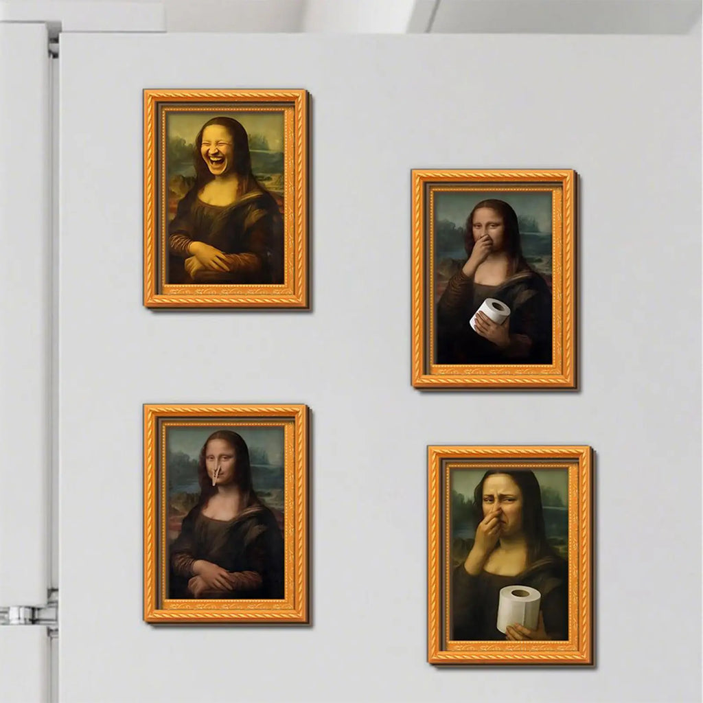Funny Magnets Humorous Female Art Decorations Wooden Retro Photo