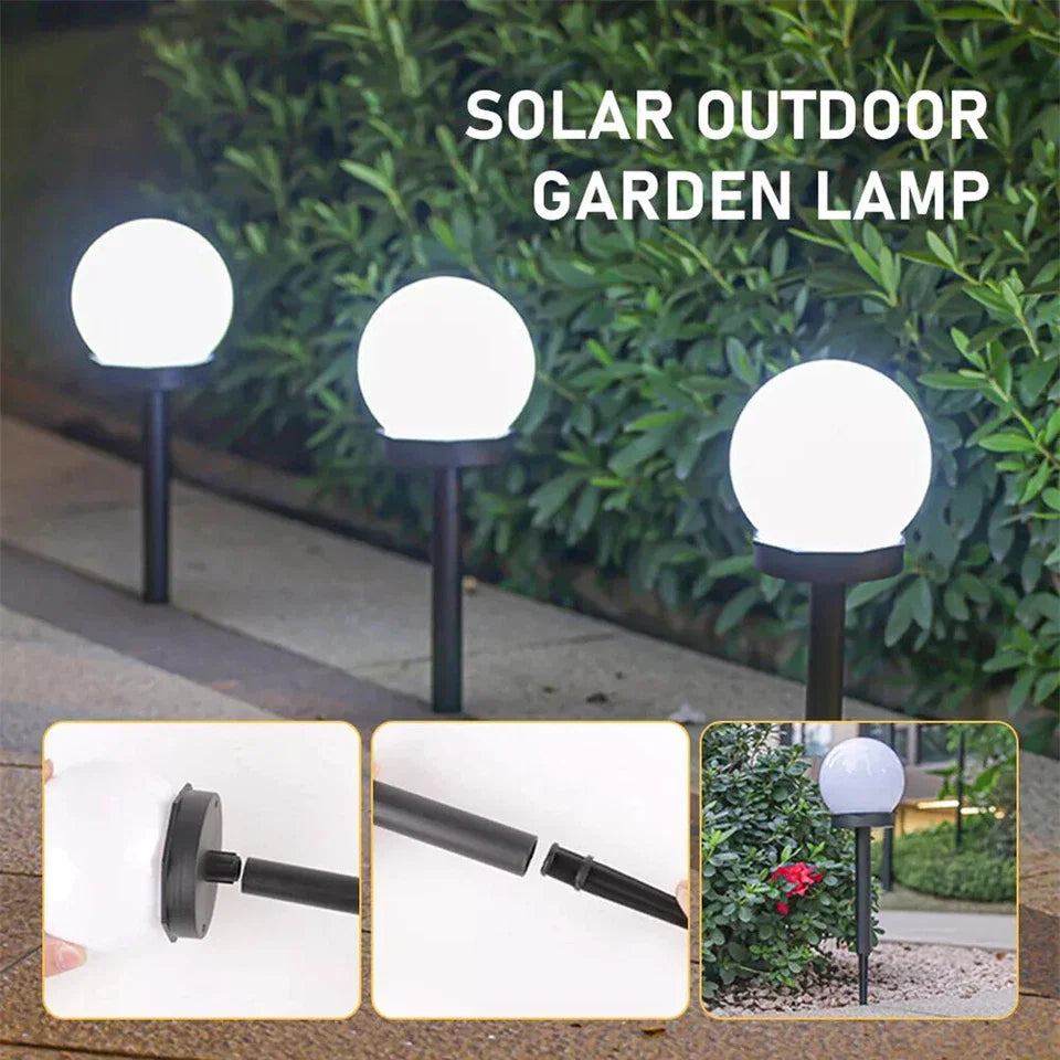 Solar LED Garden Stake Globe Lights – Dusk to Dawn 2-Pack