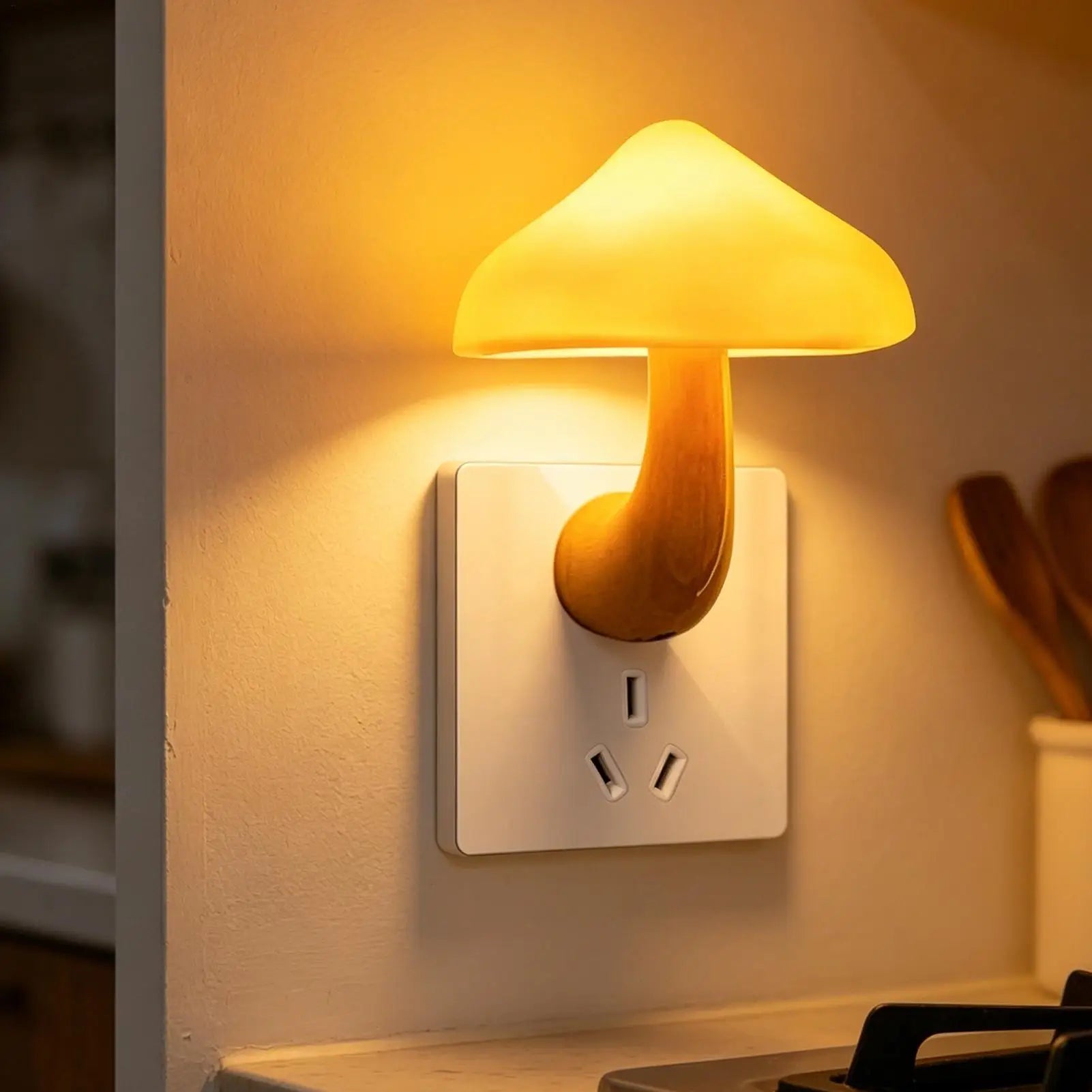 Mushroom LED Night Light – Auto Sensor Plug-In Lamp for Bedroom LED Night Light Zpaxo