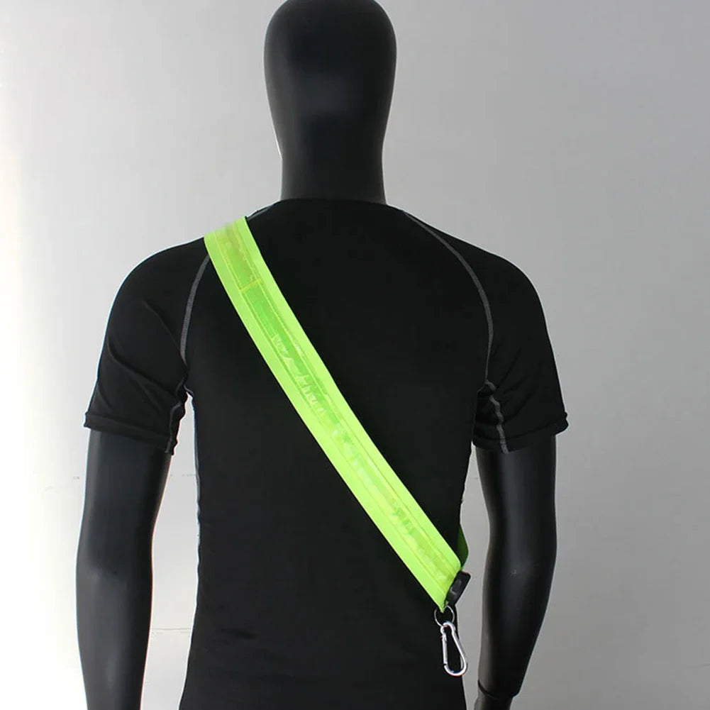 Reflective Straps Rechargeable LED Running Belt Men Women Night Zpaxo