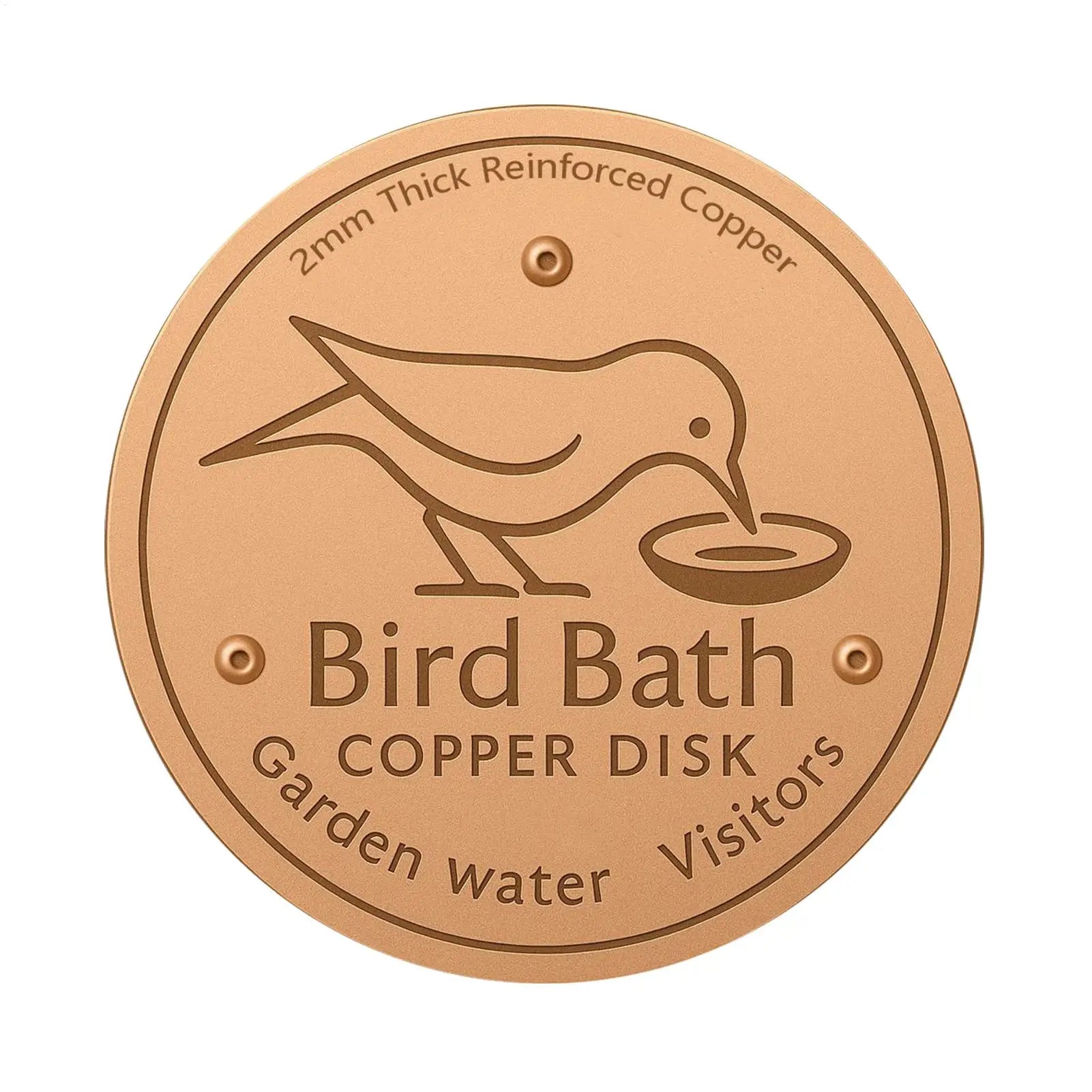 Bird Bath Copper Disk Birdbath Cleaner Feeder Accessories Triple-Point Support Purification Disc for Water Bowl All-Season Zpaxo Default Title
