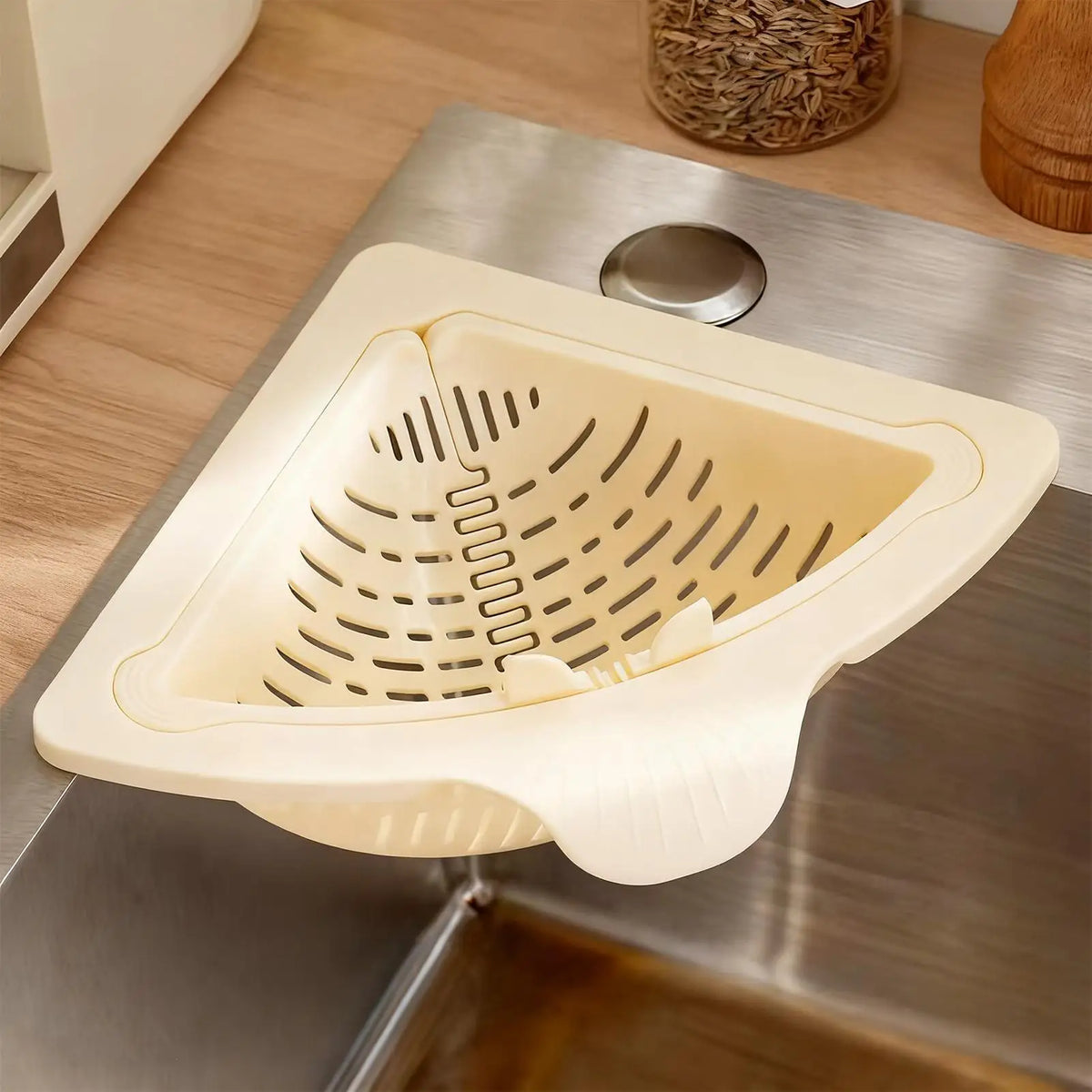 Magnetic Sink Drain Basket Stainless Steel Anti Clog Strainer Corner Zpaxo