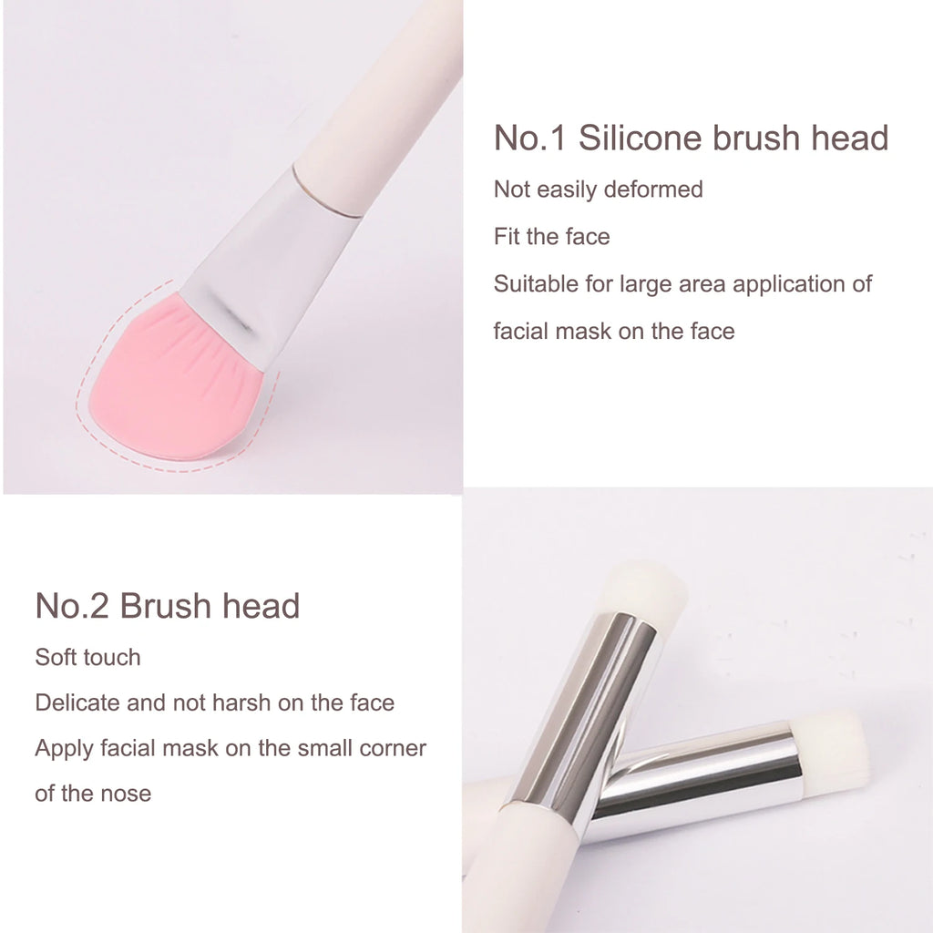 Soft silicone double-headed facial mask brush smearing facial mask brush mud mask special brush Zpaxo