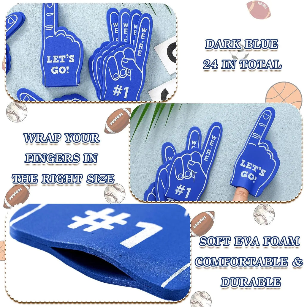 Mini Foam Finger Fan Props We're 1 Sports Themed Party Supplies Zpaxo