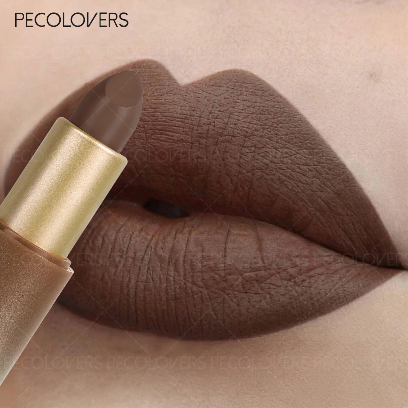 1 Pc Waterproof Brown Lipstick, Water-Resistant Lip Color, Sweat-Proof Lip Stick For Outdoor Activities And Travelers Zpaxo