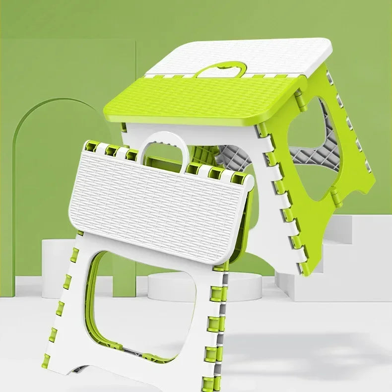 Plastic Folding Small Stool Portable Thickened Household Space-saving
