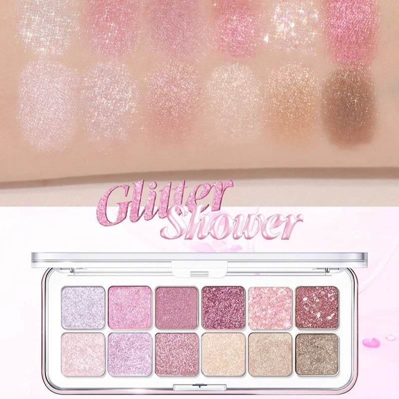 12 Eye Shadow Plate Matte Pearl Eyeshadow Girl Beginner Makeup