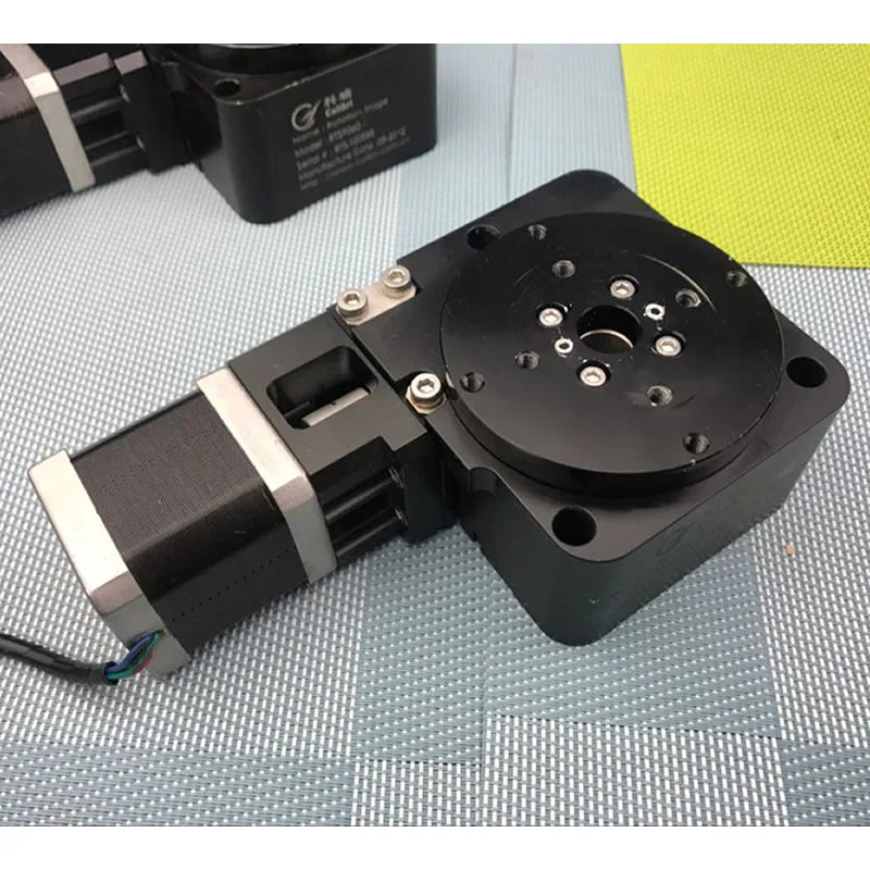 Used Electric Rotary Indexing Plate, 42 Stepping Motor Turntable, R Axis 360 Degree Rotation, Table Top 70MM Zpaxo