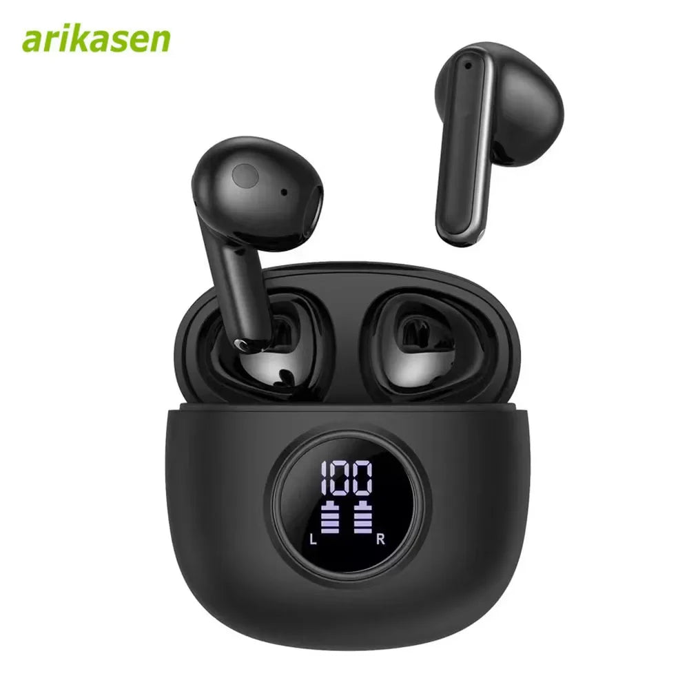Bluetooth Earphones V5 3 Wireless Headsets TWS Noise Reduction Zpaxo Black