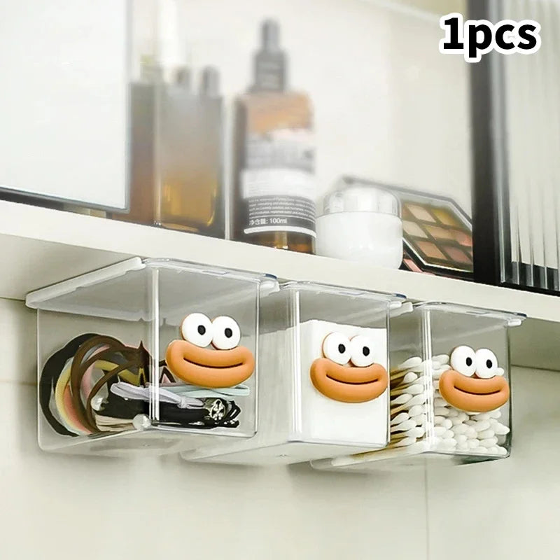 Transparent Pull-Out Drawer Storage Box – Bathroom Organizer