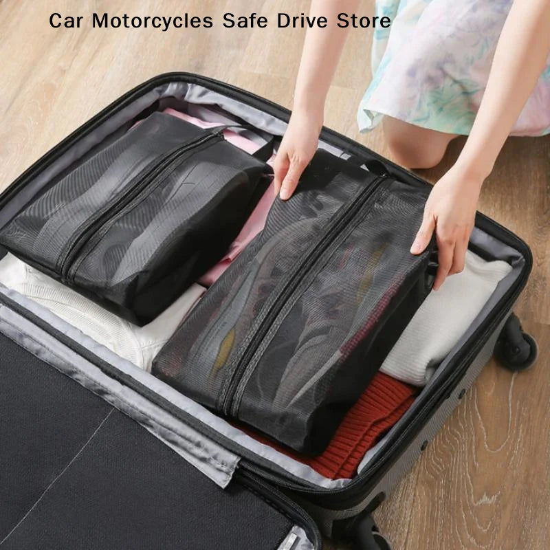 M1Pcs Large Capacity Organizer Foldable Breathable Mesh Shoe Bags Gym