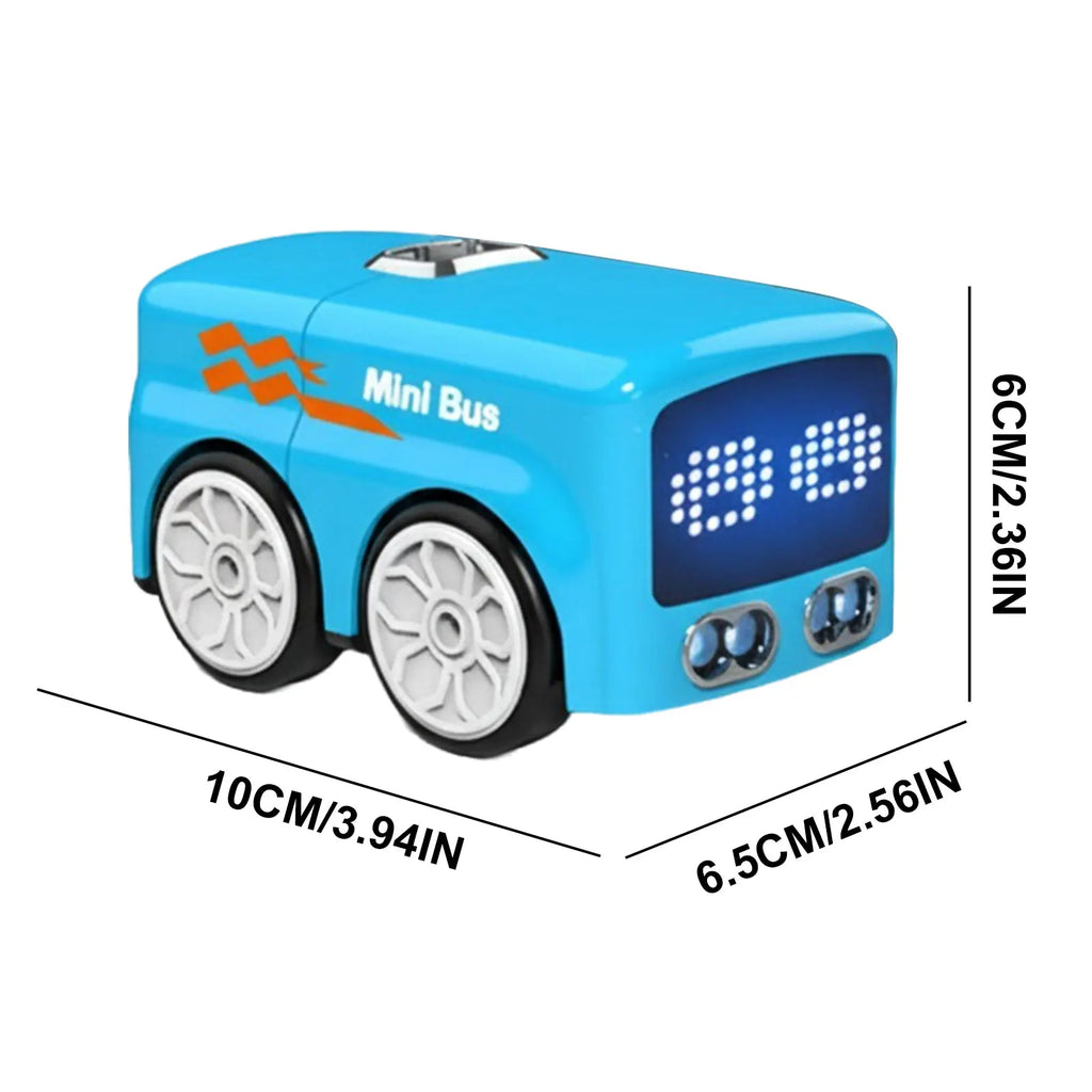 RC Intelligent Mini Bus Auto-Follow Line Tracking with Soccer Smart Gesture Control RC Car Mini Bus for Boys Birthday Toys Gifts Zpaxo