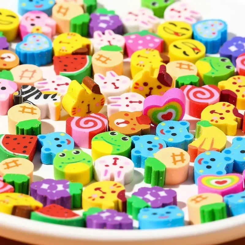 Cartoon Fruit Animal Eraser Love Mini Rubber Cross Border June 1st Zpaxo