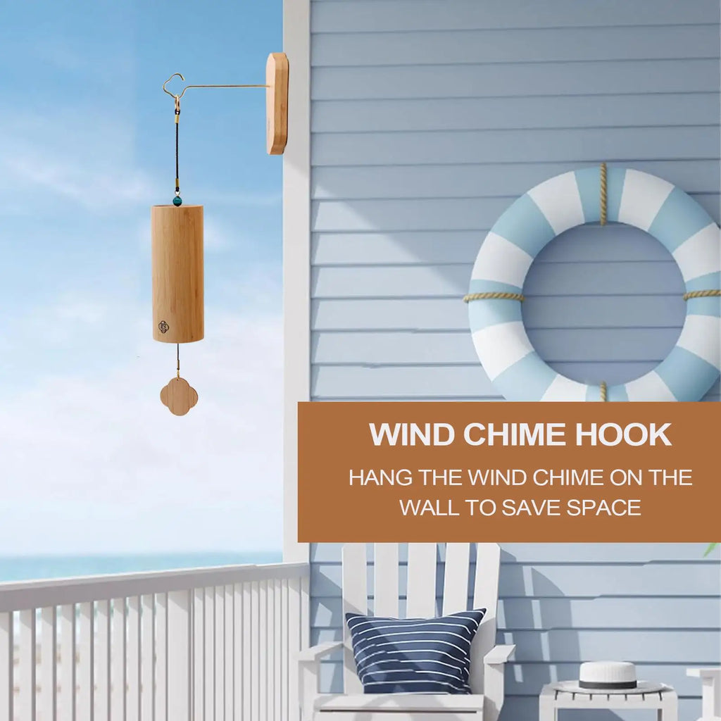 Wind Chime Hanger Wood Stand Plant Holder No-drill Decorative Garden