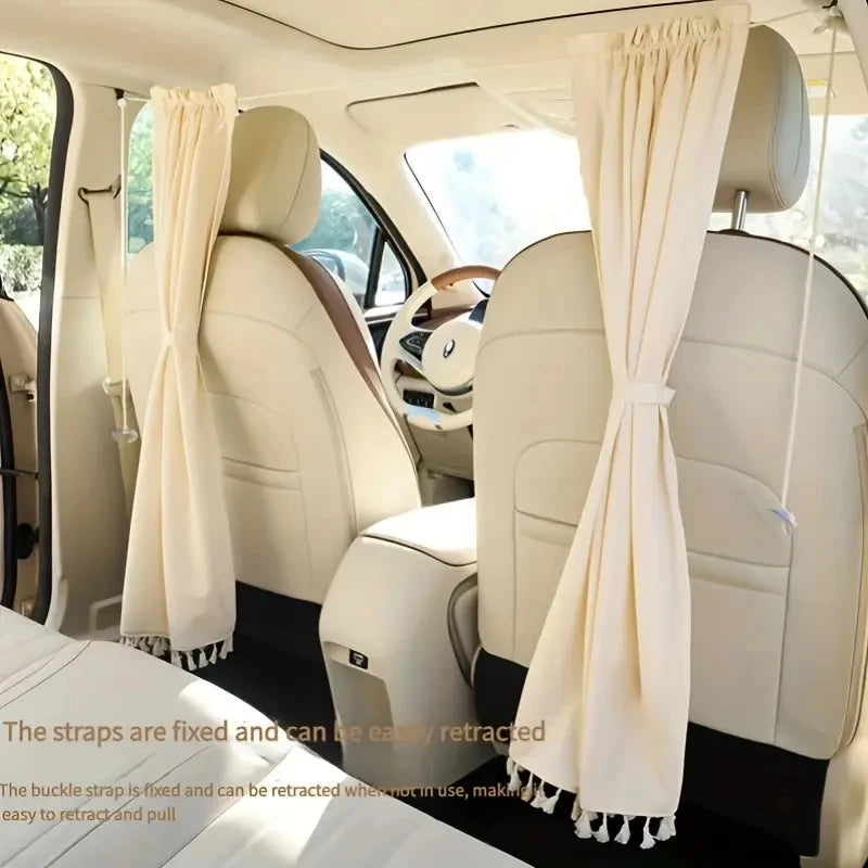 Car Privacy Partition Curtains Front Rear Anti-peeping Blackout