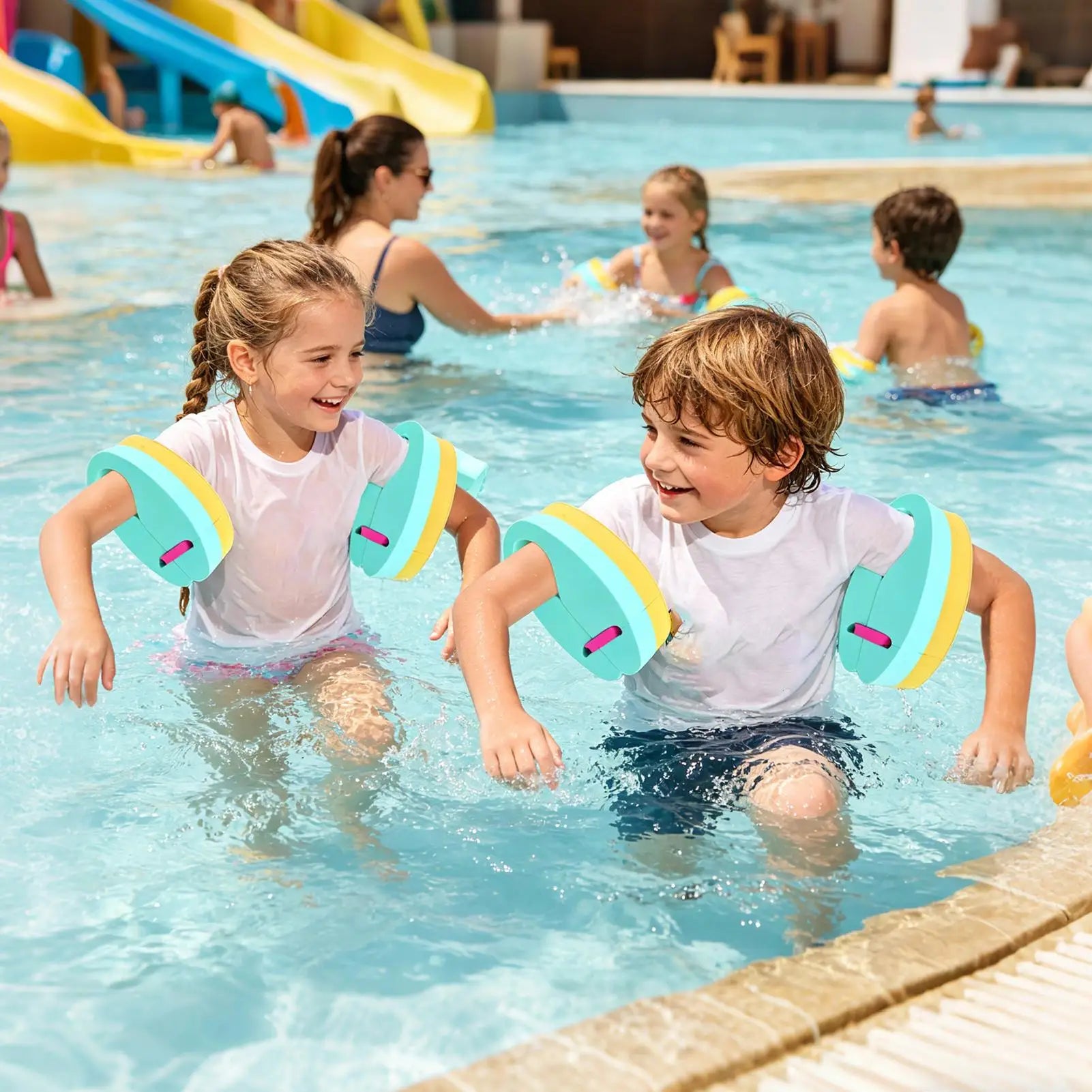 Swim Floats For Kids Adjustable Swimming Belts EVA Children's Swim Rings For Boys Girls Indoor Bathtub Summer Beach Lake Boat Zpaxo