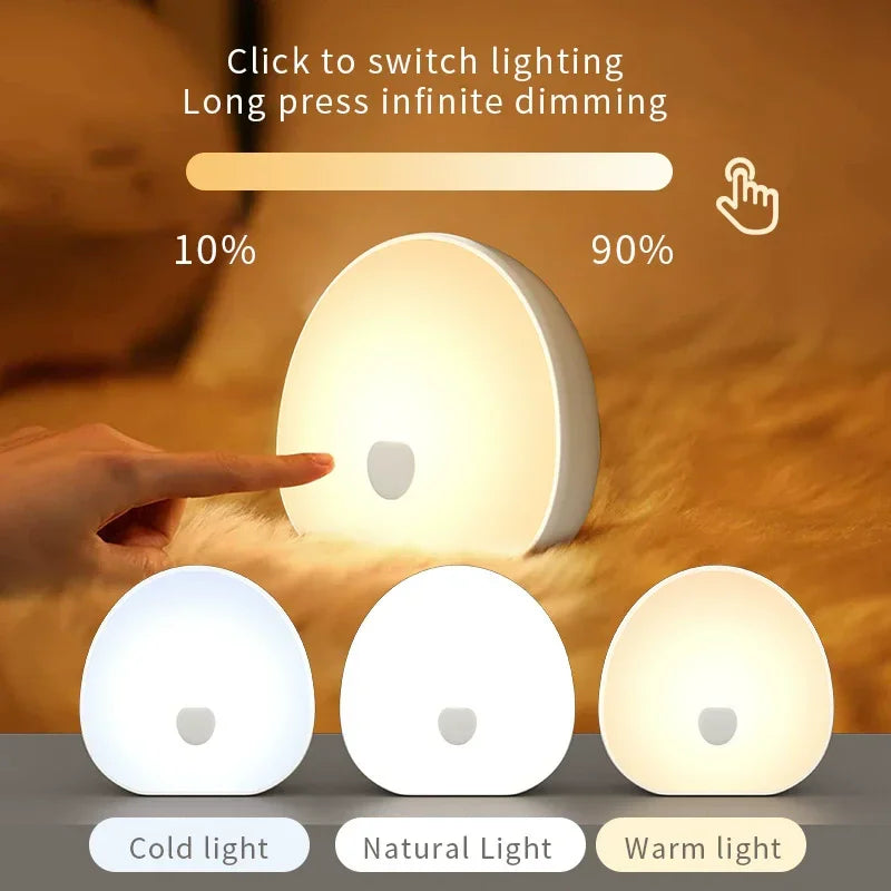 LED Night Light & White Noise Lamp – 7-Color Rechargeable