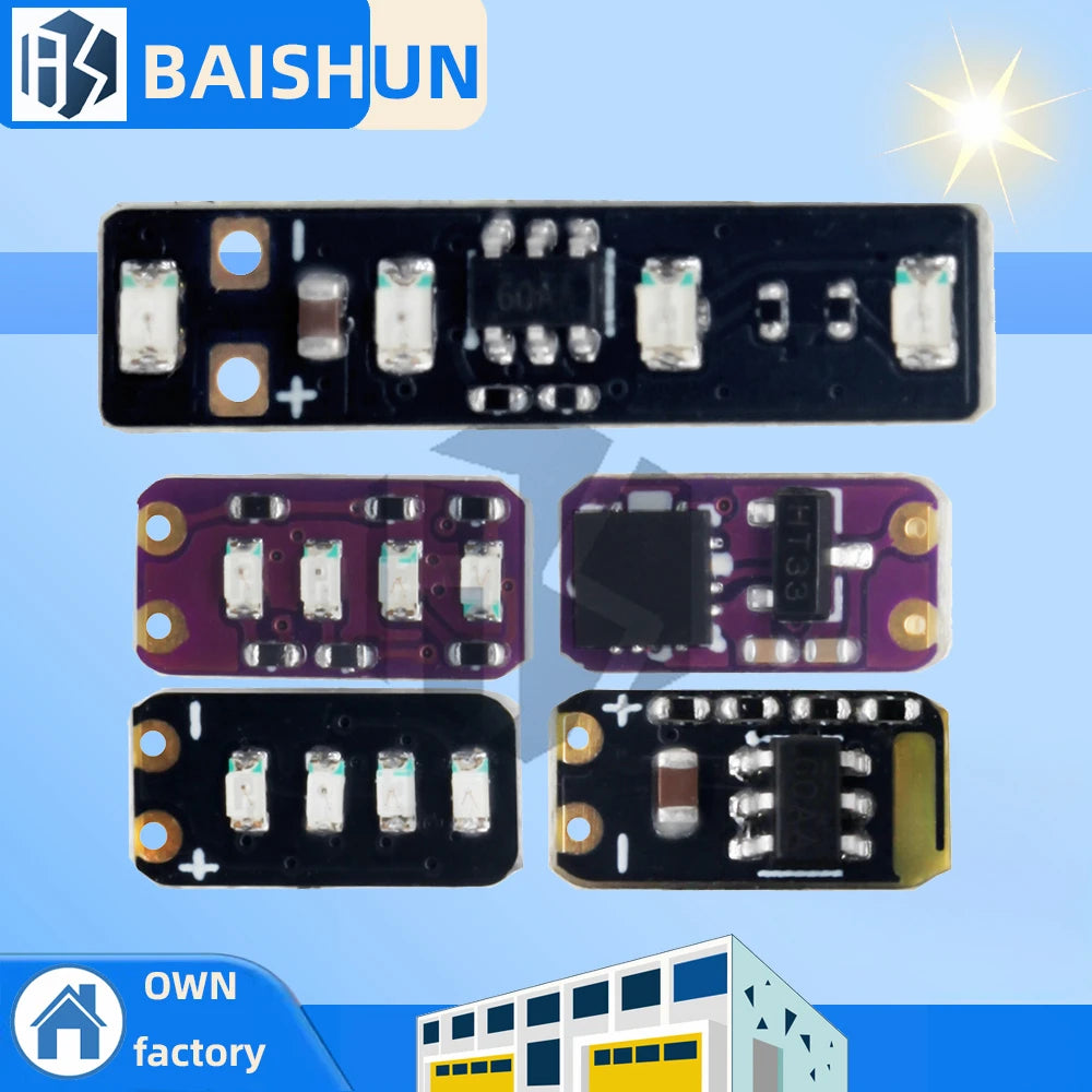 1S 2S 3.7~4.2V Mini LED Lithium Battery Level Indicator Module Zpaxo