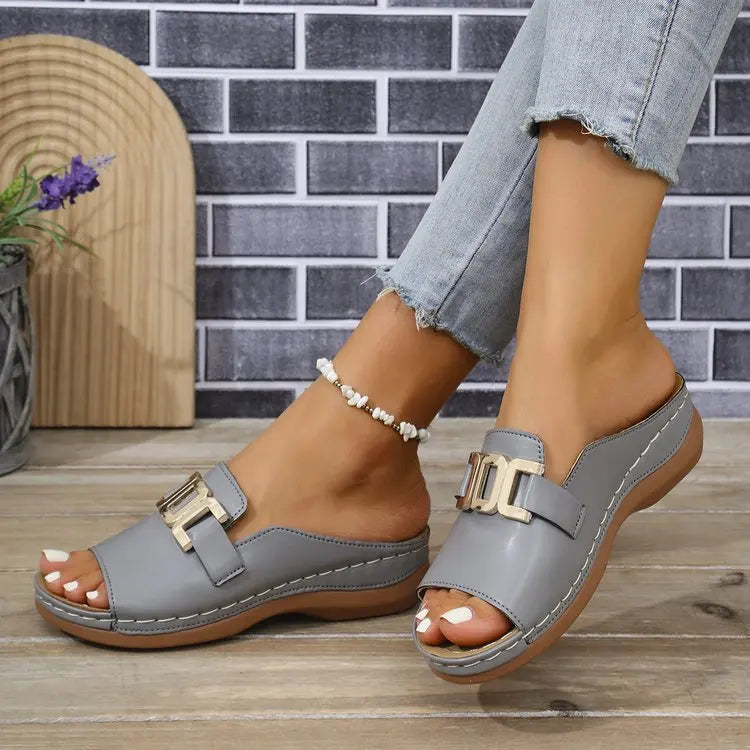 2025 Women Slippers Casual Flat Open Heel Shoes Lightweight