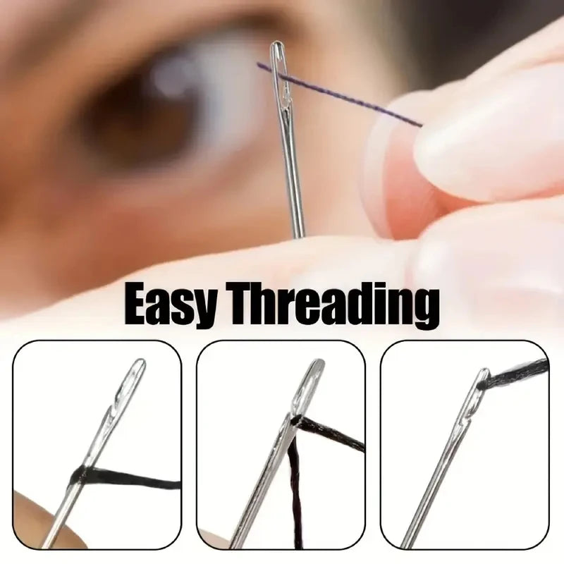 Stainless Steel Sewing Needles DIY Needle Threader Home Threading Aids
