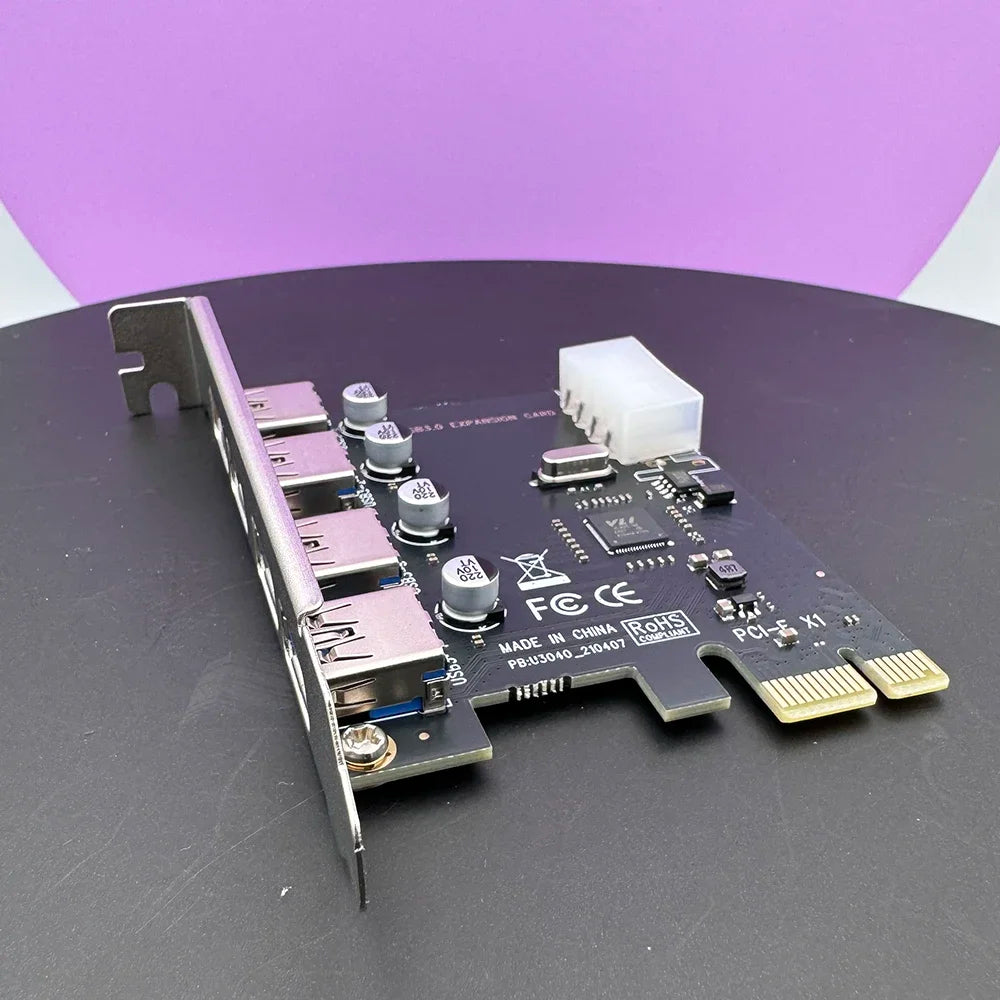 4 port USB 3.0 PCI-e Expansion Card PCI express PCIe USB 3.0 hub adapter 4-port USB3.0 controller USB 3 0 PCI e PCIe express 1x Zpaxo