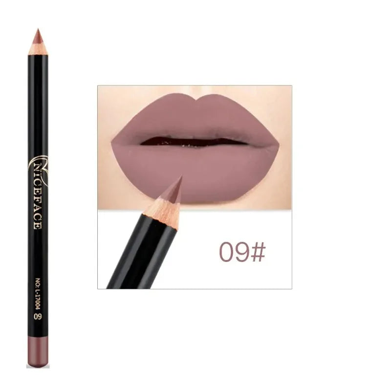 12 Colors Waterproof Lip Liner Nude Matte Brown Lipstick Pencil Zpaxo 09-1PC