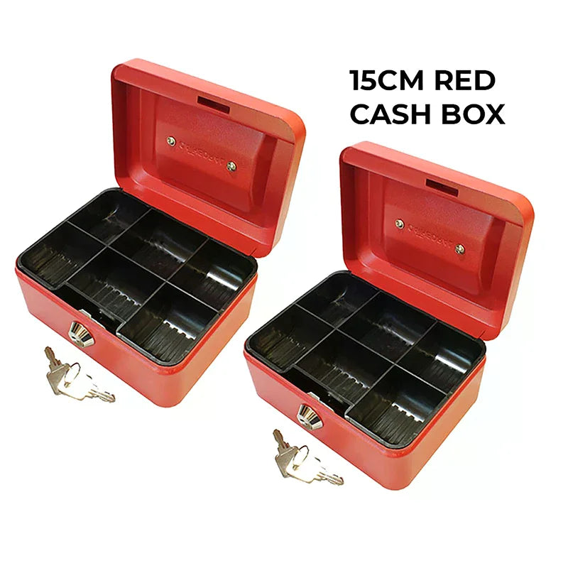 Practical Mini Petty Cash Money Box Stainless Steel Security Lock Zpaxo