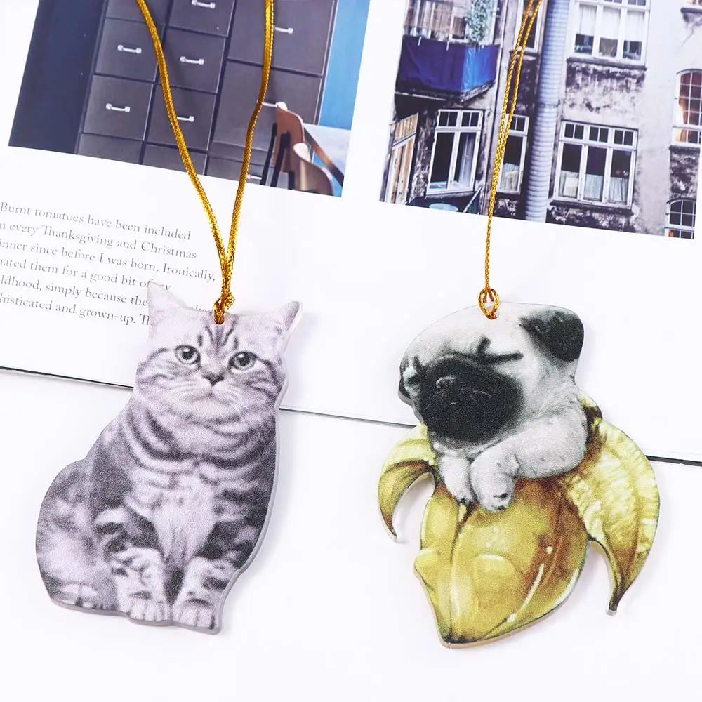 Mirror Simulation Model Car Interior Decor Animal Acrylic Pendant Car Acrylic Pendant Cat Car Pendant Car Hanging Ornament Zpaxo