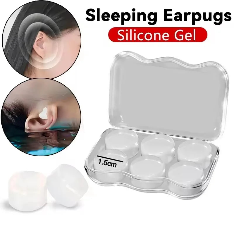 Soft Silicone Earplugs Reusable Ear Plugs Noise Cancelling Protection