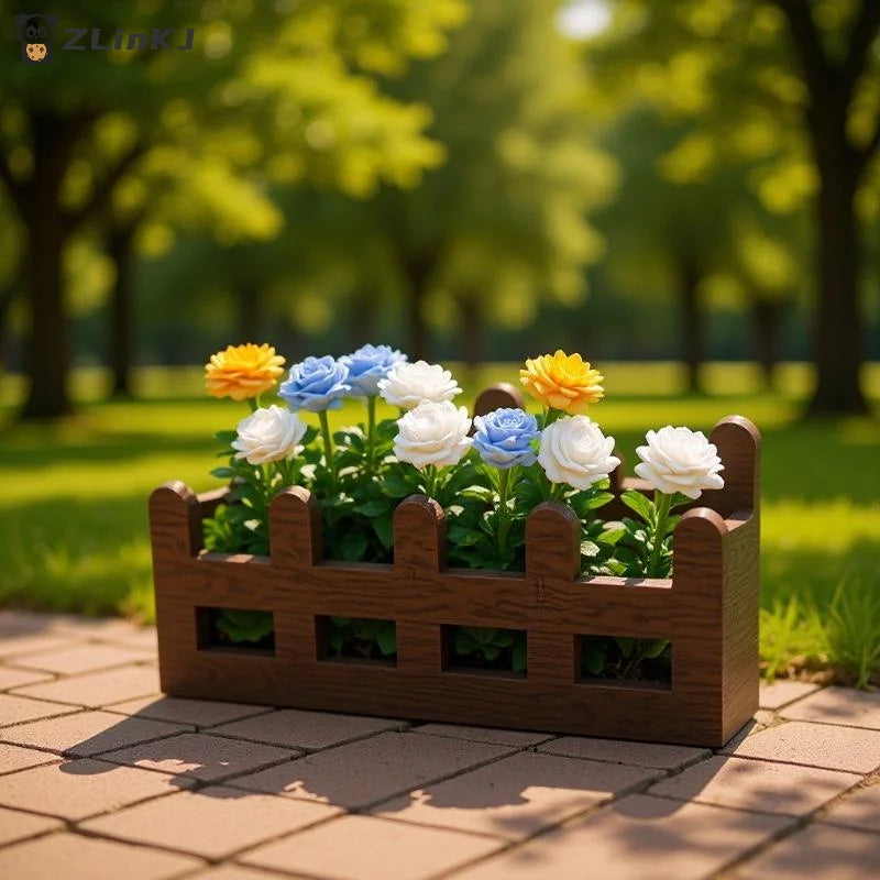 ▶1Pcs Garden Lifelike Artificial Flower Miniature Potted Plants Decoration 1:12 Scale Dollhouse Simulated Rose Flowers Ornament Zpaxo